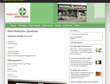 Tablet Screenshot of hubertus-apotheke-hamburg.de